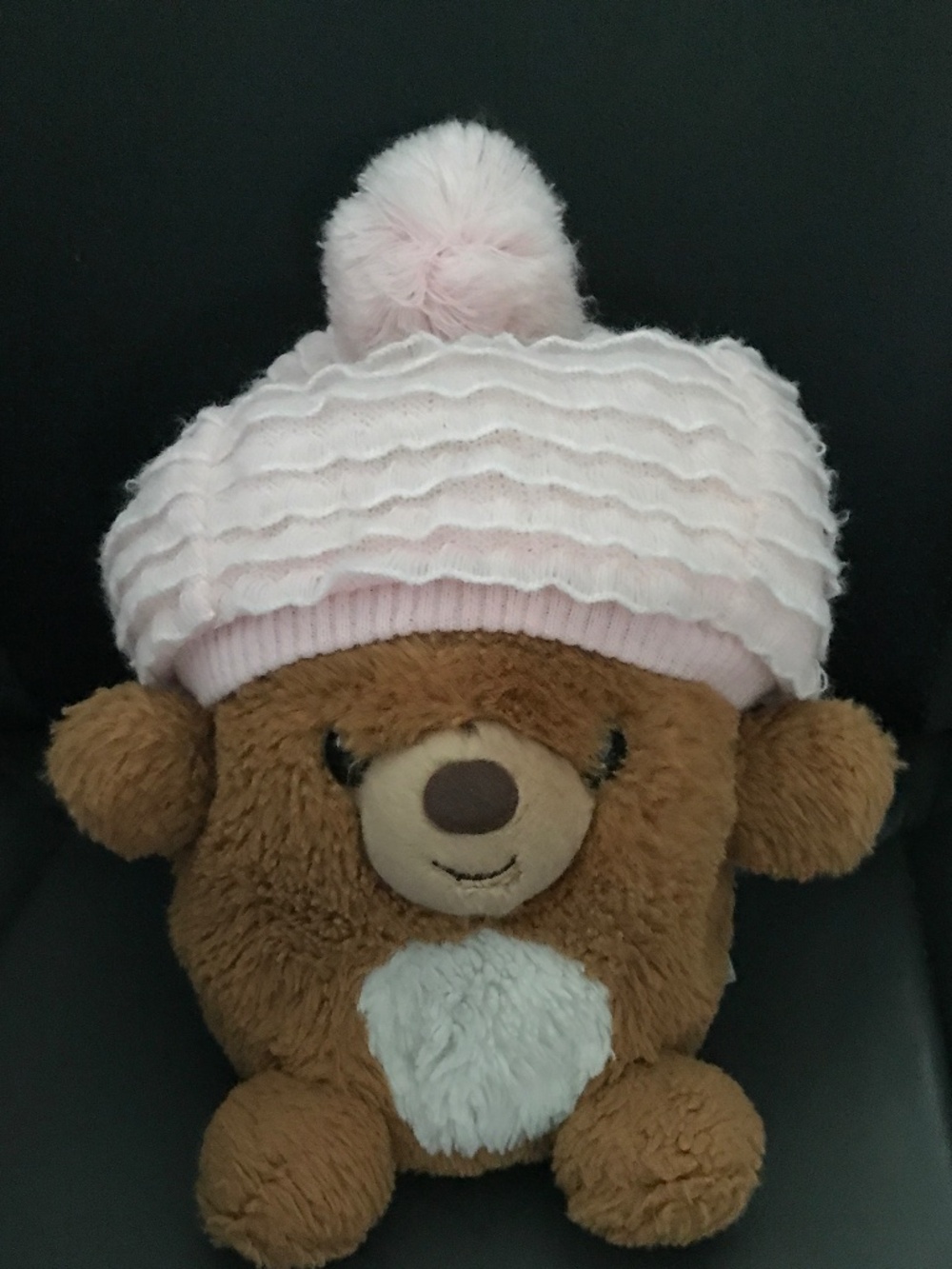 Vintage Bloomindale's Pink Winter Baby Pom Pom Lined Beanie - Made in Belgium